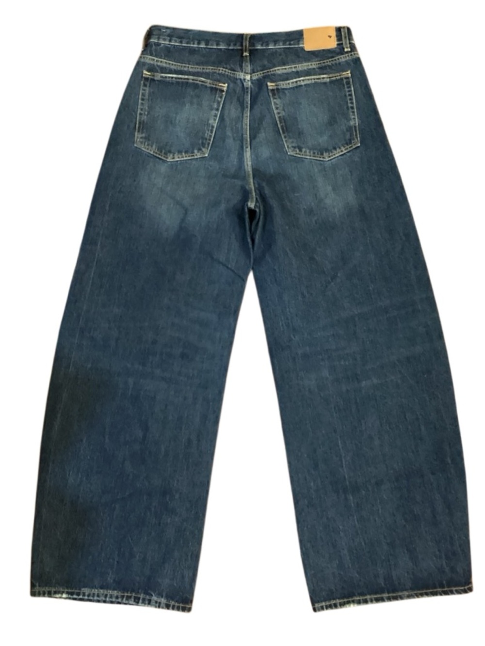 Zara HIGH-WAIST CROSSOVER WAIST WIDE LEG JEANS Size 8 - Picture 5 of 13